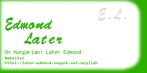 edmond later business card